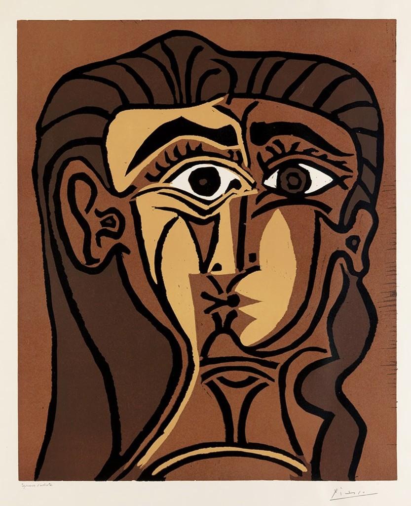 Voorbeeld lino van Picasso